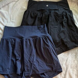 Jakarta Women's Black and Navy High-Waisted Shorts
